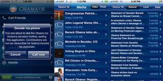 Illustration for article titled Obama '08 iPhone App Is Grassroots Gadgety Perfection